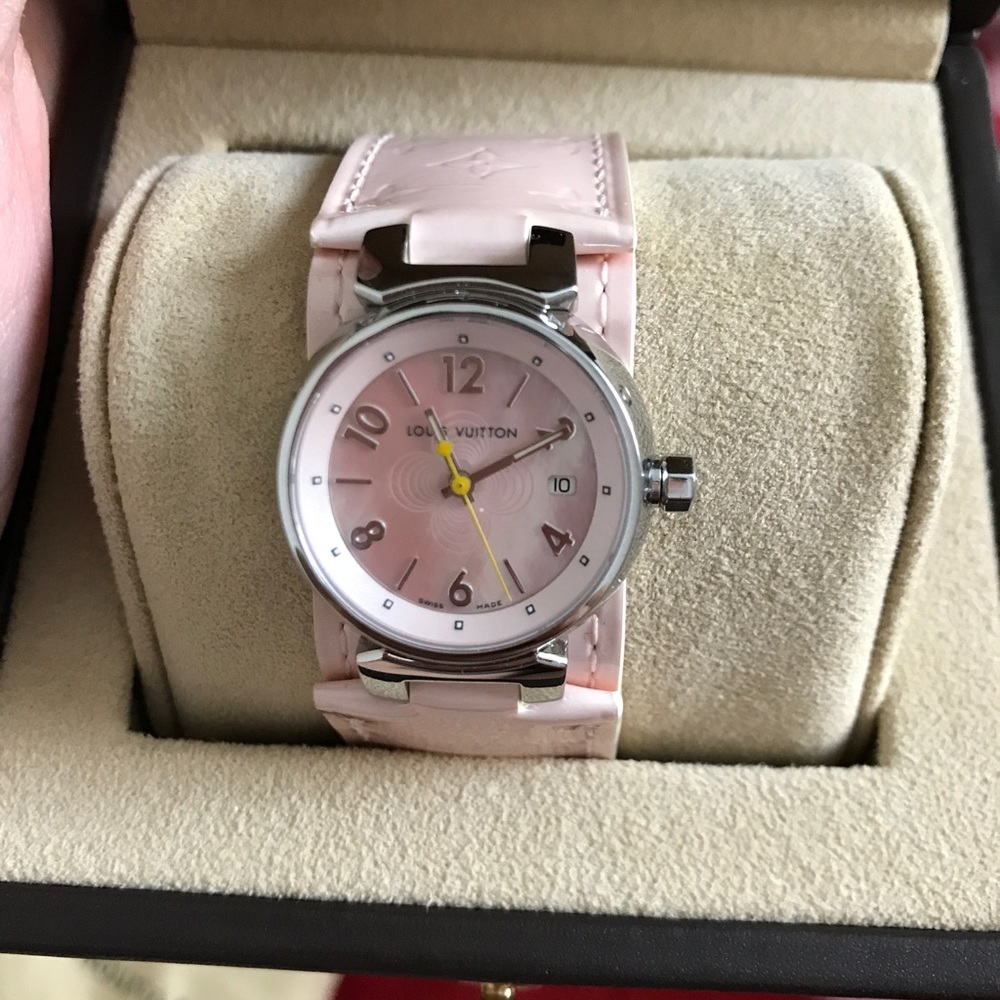 Authentic Louis Vuitton tambour vernis watch